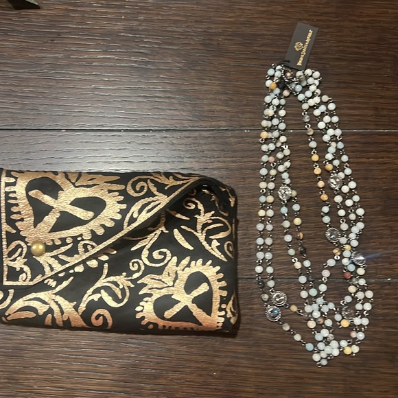 Virgins Saints & Angels Magdalena Necklace Gunmetal Semi Precious Jasper Quartz - Picture 5 of 5